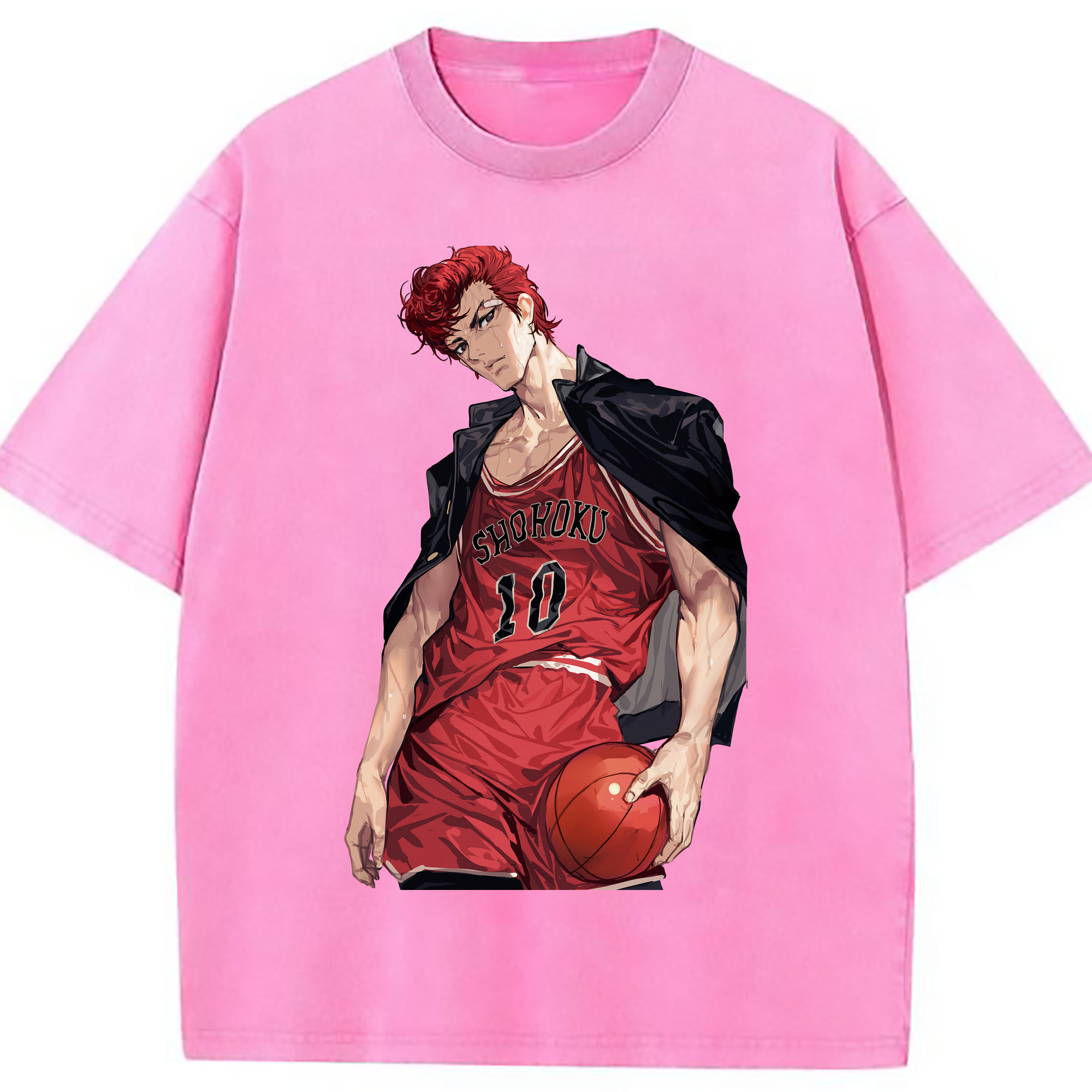 （画像用） SLAM DUNK／スラムダンク 綿100% ヴィンテージ風 半袖Tシャツ（フロントプリント）